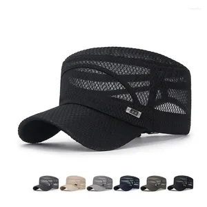 Ball Caps Men Snapback Femmes Vintage Mesh plate Top Army Sun Hat Summer Summer Outdoor Visor Cap Casual Sport Solid Military