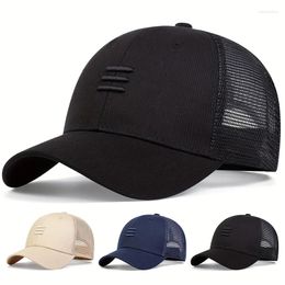 Ball Caps Men Summer Quick Drying Hat Outdoor Leisure Baseball Cap Three Borduurwerk Ademend gaas verstelbare hiphophoeden Gorras