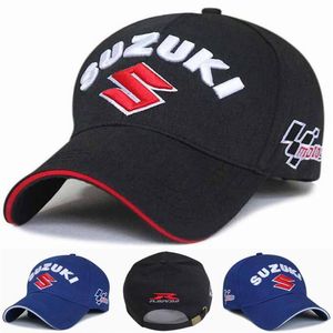 Gorras de béisbol para hombre SUZUKI Race Cap F1 Car MOGO Gp Gorras de carreras de motos Hombre Gancho y bucle Deportes Béisbol Gorra para el sol Sombrero Negro Azul Colo242w