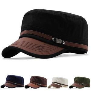 Ball Caps Men unisex leger hoed honkbal cap katoen cadet hoed militair ademende gevecht visflat verstelbare cap j240425