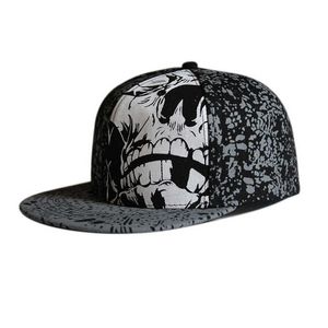 Casquettes de baseball Hommes Femmes Casquette de baseball Full Close Hip Hop Skull New Fashion Snapback Flat Brim Bill Unisex Sports Sun Visor Hat Gorras EP0088 AA220517