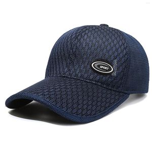 Gorras de bola Hombres Mujeres Béisbol Deportes al aire libre Casual Transpirable Sombrero de malla Protector solar Sombrilla Visera Pelo Rizado Llano