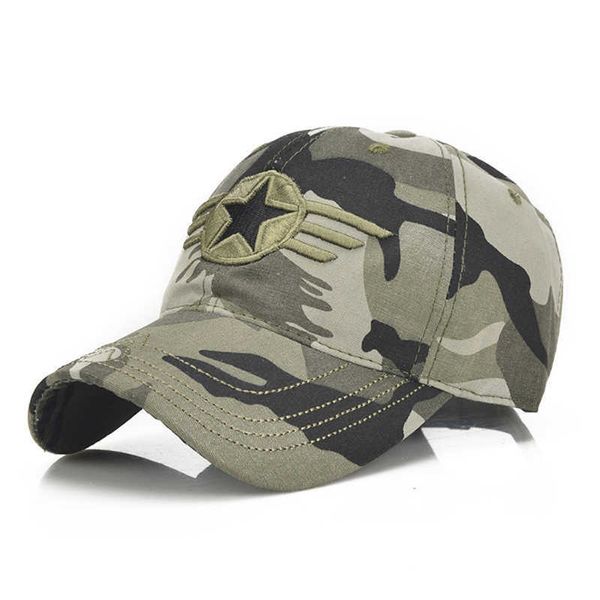 Casquettes de baseball Hommes Femmes Camouflage Tactique Casquette De Baseball US Army Camo Os Snapback Mode Hip Hop Camionneur Papa Chapeaux Sport Caps Gorras EP0116 AA220517