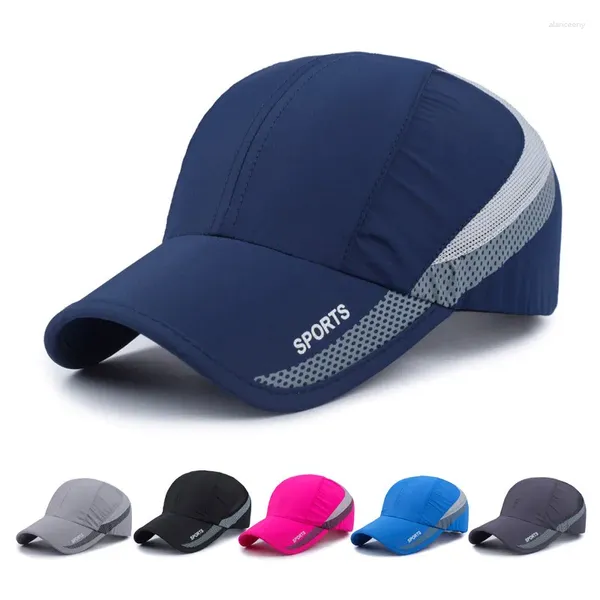 Gorras de bola Hombres Mujeres Deporte al aire libre Béisbol Sombrero de malla Visera para correr Gorra de secado rápido Protección solar Sombreros exfoliantes para herramientas