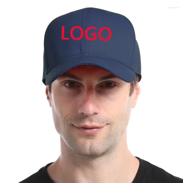 Gorras de bola Hombres Gorra de béisbol para mujer Circunferencia de la cabeza Pato profundizado Color sólido Sombra Sombrero Extendido Brim Logotipo personalizado