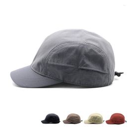 Kogelcaps heren 4 panelen vol gesloten korte rand honkbal cap unisex zomer buiten snel droge sport polyester snapack scheidsrechter papa hoeden