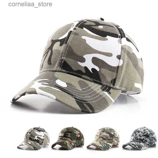 Casquettes de baseball Casquettes de baseball de camouflage pour hommes Chapeau de protection solaire tactique réglable Armée militaire Camo Airsoft Chasse Camping Randonnée Casquettes de pêche Y240315