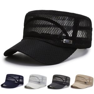 Gorras de béisbol para hombre, gorra militar de malla, gorra de béisbol de patrulla militar, sombreros transpirables cómodos de verano, ajustable, Color sólido plano 230620