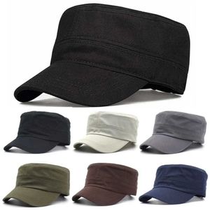 Ball Caps Mens Flat Top Army Baseball Hat Womens Spring Pure Cotton Military Tactical Bouton extérieur Sports Sailor Q240403
