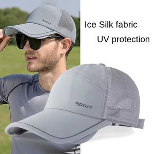 Ball Caps Mens Summer Sunshade Hat UV OUTDOOOR Sports respirant Pêche au baseball Grand camion à bord Gentleman Q240429