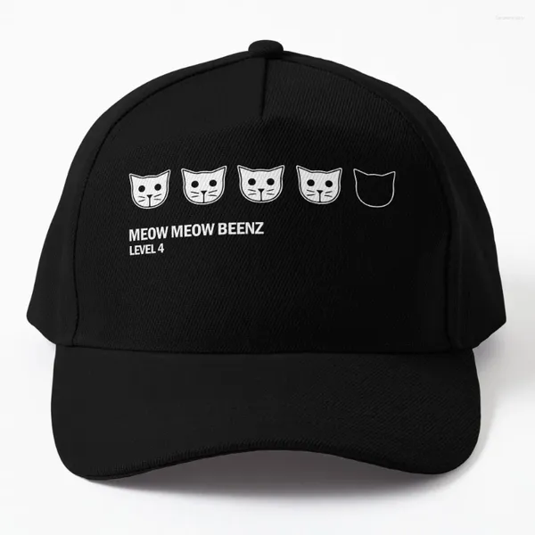 Casquettes de balle Meow Beenz Niveau 4 Casquette de baseball Chapeau de soleil pour enfants Homme Luxe Vintage Chapeaux personnalisés Western Hommes Femmes