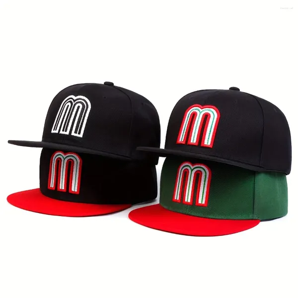 Casquettes de balle Mexique M Lettre Broderie Casquette de baseball Hommes Femmes Réglable Hip Hop Pour Unisexe En Plein Air Chapeau Décontracté Coton Snapback