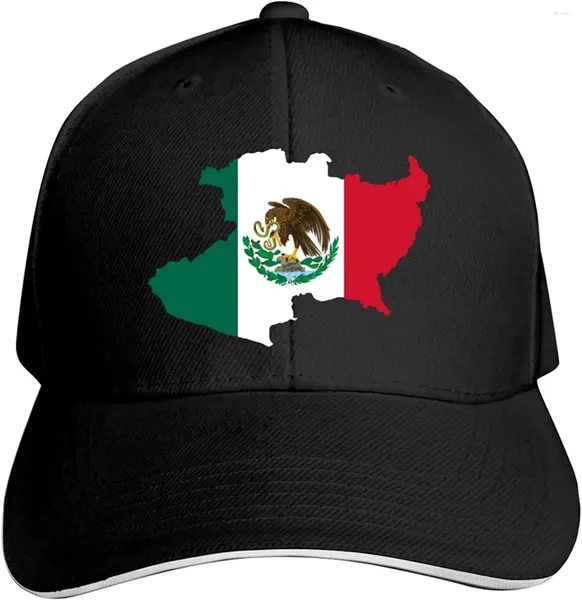 Gorras de bola México Mapa Bandera Papá Sombrero Gorra de béisbol Ajustable Snapback Hip Hop Algodón Trucker Four Seasons Casual Unisex