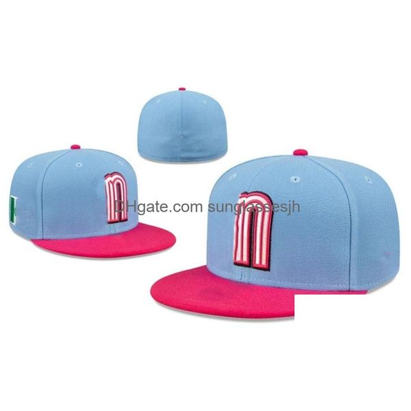 Ball Caps Mexico National Team Fitted Hats Designer Baseball Hat All Teams Logo Adt Cotton Flat broderie Snacks Athletic Outdoo DHB9Y