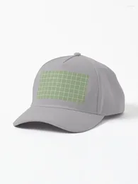 Patrón de cuadrícula blanca minimalista de tapas sobre sombreros tácticos de gorra verde Malbon Shrek