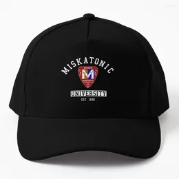 Ball Caps Miskatonic Universiteit embleem Realistisch Logo Ontwerp Baseball Cap Pluizige Hoed Militair Tactisch Heren Dames
