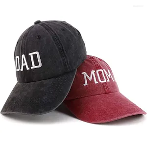 Ball Caps MOM DAD Borduren Vintage Katoen Mannen Baseball Cap Vrouwen Hoed Sport Vizieren Snapback Ademend Outdoor Sun Drop