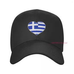 Ball Caps Meer kleur Griekenland Vlag Hart Unisex Verstelbare Snapback Baseball Cap Mannen Vrouwen Outdoor Hip Hop Voor Zomercadeau