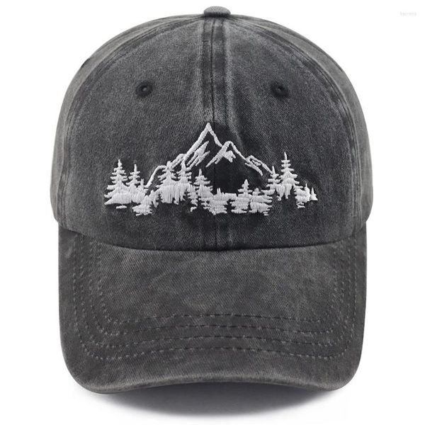 Gorras de béisbol árboles de montaña gorra de béisbol bosque papá sombrero para hombres mujeres algodón bordado Camping senderismo explorar sombreros al aire libre