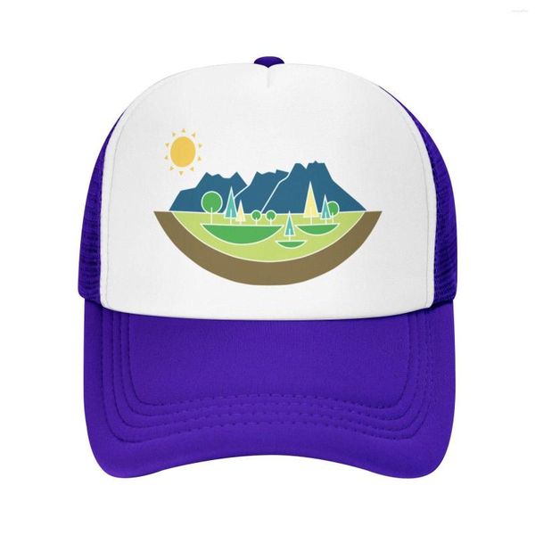 Gorras de béisbol Montañas Isla Gorra de malla Sombreros de moda Hombre Cool Béisbol Adulto Montaña Música Monte Humor Land Fun Ny