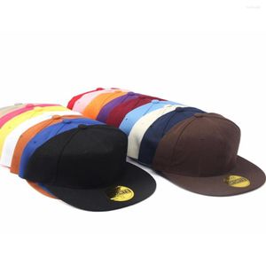 Ball Caps Multicolore Hip Hop Hat 6 Panneaux Repréter plat vierge Snapback Hommes et femmes Couleur solide réglable Cap 5560cm8930122