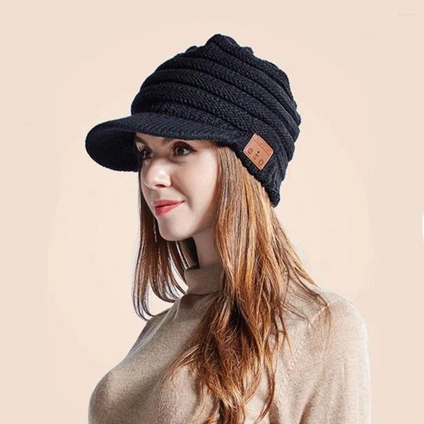 Bonnet de musique sans fil Bluetooth, tricoté avec écouteurs pour activités de plein air, unisexe, cadeaux streetwear d'hiver