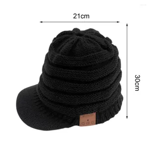 Ball Caps Music Beanie Hat Headphones sans fil tricot pour les activités de plein air Bluetooth compatible Bluetooth avec solide