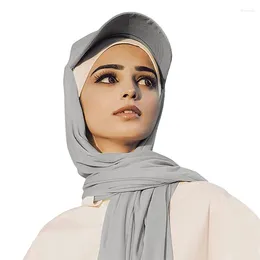 Ball Caps Musilm Châle solide hijab turban avec casquette de baseball