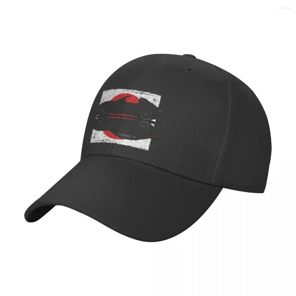 Gorras de bola Mi dibujo a mano de ND RF Roadster japonés Coche deportivo con fondo de bandera Gorra de béisbol Sombrero de senderismo Personalizado Hombre Mujer