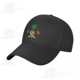 Ball Caps National Emblem of Maldives Coat Arms Sun Baseball Cap de base