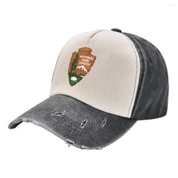 Ball Caps National Park Service Arrowhead Mountain Forest Bison honkbal Cap Brand Man Beach Outing Fashion Women Men's