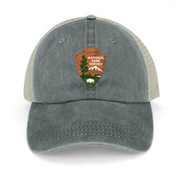 Gorras de bola Servicio de Parque Nacional Arrowhead Mountain Forest Bison Sombrero de vaquero Sombrero para el sol Lindo Montañismo para mujeres Hombres