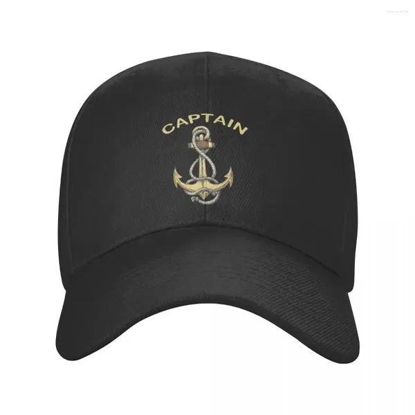 Gorras de bola Capitán náutico Ancla Gorra de béisbol Mujeres Hombres Ajustable Unisex Marinero Aventura Papá Sombrero Al aire libre Verano Snapback Sombreros