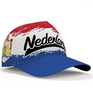 Tapas de pelota Países Bajos Béisbol 3D Nombre personalizado Equipo Logotipo NL Hats Nld Country Travel Fishing Holand Nation Kingdom Holland