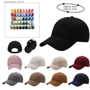 Casquettes de baseball Nouveau grand tour de tête 65 cm plaine casquette de baseball vierge été Kpop doux tracker casquette unisexe non structuré réglable papa chapeaux Y240315