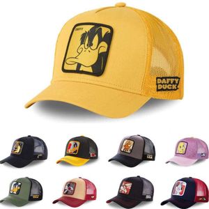 Ball Caps Nouvelle marque Anime Bunny Looney Taz Duck Snapback Cotton Baseball Cap Men Femmes Hip Hop Dada Mesh Trucker Dropshipping Designer Hat 97
