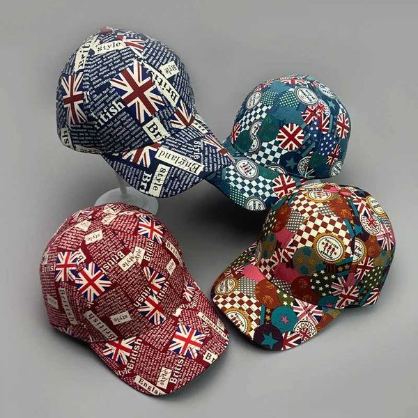 Caps de balle Nouveau classique britannique drapeau graffiti hommes femmes chapeaux de baseball de baseball