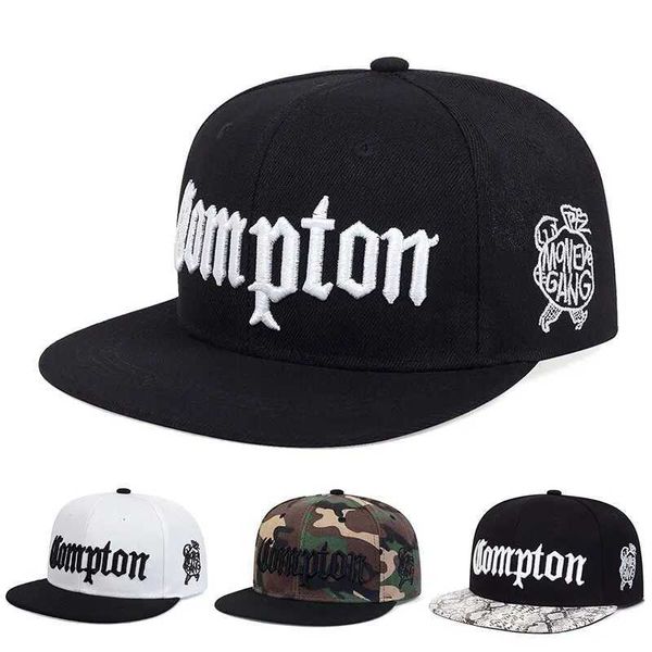 Ball Caps New Compton Cap Street Dance Snapback Hat Hip Hop Headswear for Men Women Adult Outdoor Casual Sun Baseball Cap J231223
