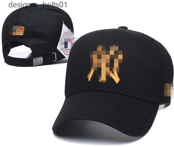 Capas de pelota Nuevas letras bordadas n y béisbol c algodón verano verano y hombres de moda ajustable pareja de hip hop casual sombrero exterior C240413