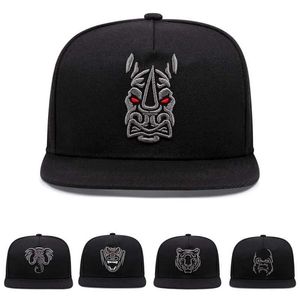 Bola de bolas New Fashion Baseball Cap Men Cool Hip Hop Caps Adulto Patrón de animales personalizado Bordado Anapback Hats Men Mujeres Gorra J231223