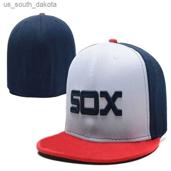 Caps à balle Nouveaux chapeaux ajustés Flat Brim Sox Caps en gros Gorras Gorras Gorras Shipping Men Baseball Femmes ONS L230523