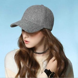 Casquettes de baseball Nouvelle laine feutre casquette de baseball Hip Hop Snapback chapeaux couleur unie pour les femmes unisexe papa chapeau épais chaud hiver chapeau R230220