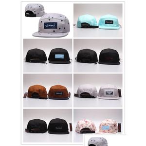 Gorras de béisbol La más nueva llegada Diamantes 5 Panel Camo Hiphop Hueso Bobby Snapback Moda floral Sombreros de béisbol Hombres Mujeres Casquette Hhh Drop Dhbvl