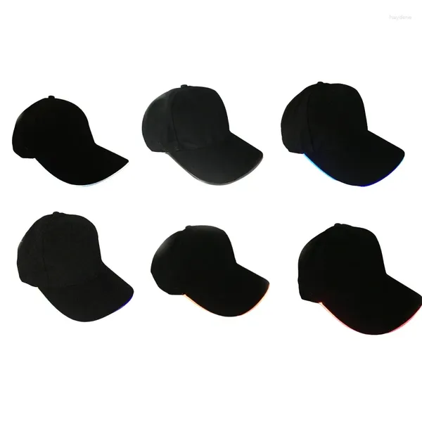 Gorras de bola Niche Sport Cap LED Béisbol brillante Hip Hop ajustable para el sombrero de sol All-match Unisex Outdoor Night Running Worko