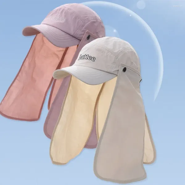 Ball Caps Niche Unique Sunshade Sun Hat Fashion Neck Face Face à séchage rapide Cap de plage respirant UV Protection de baseball Visor Summer