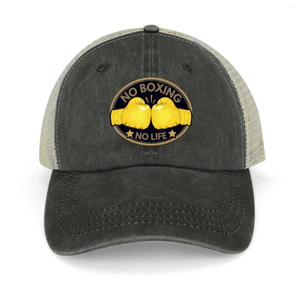 Ball Caps No Boxing Life Drawing Gloves Text Logo - Sports Quotes Cowboy Hat vintage dans les femmes hommes