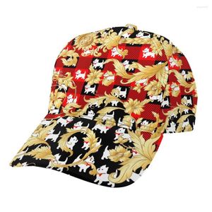 Ball Caps NooyDesigns Dames Luxury Baseball Cap paar Floral Westie Prints Snapback Summer Hat vrouwelijk Casual verstelbare buitenbot