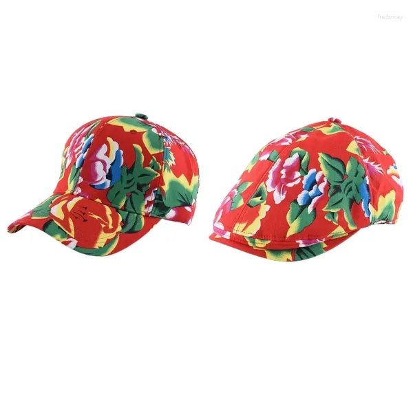 Gorras de bola Noreste Sombrero de flor grande para el festival Unisex Alas largas Béisbol Verano Sol Moda Pico Adulto