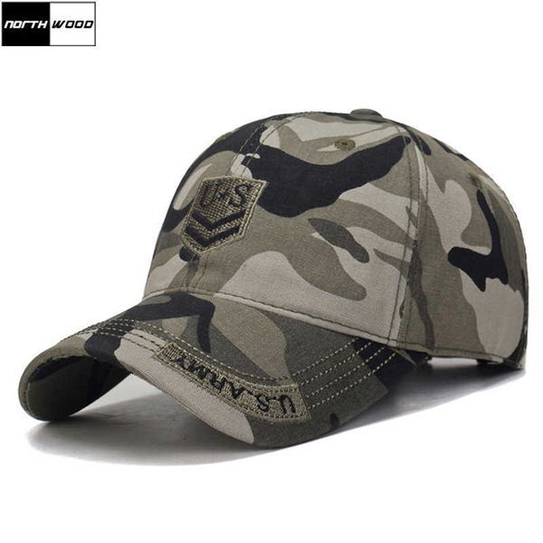 Casquettes de baseball NORTHWOOD Mens Us Army Casquette de baseball Hommes Camo Casquette Homme Femmes Camouflage Cap Snapback Tactical Cap Trucker T220923