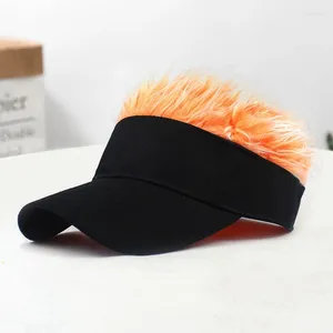 Ball Caps Novelty Fake Hair Wig Letter Classic Classic Classic Baseball Hat Cap Sport Paped Sun Visor